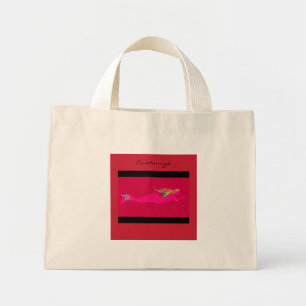 Bolso De Tela Diminuto sirena rosa