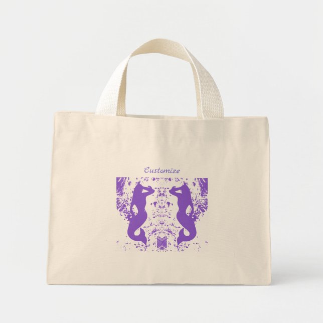 Bolso De Tela Diminuto sirenas gemelas (Frente)