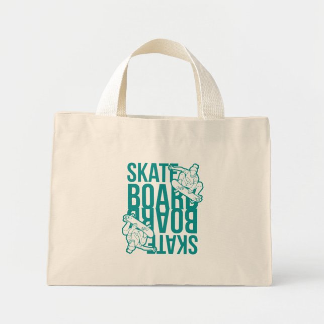 Bolso De Tela Diminuto skateboard  (Frente)