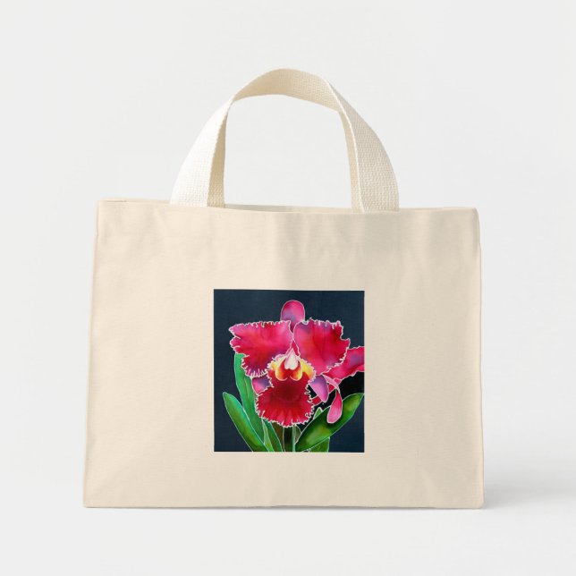 Bolso De Tela Diminuto Sola orquídea rosada (Frente)