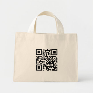 Bolso De Tela Diminuto Sólo código QR Tote pequeño
