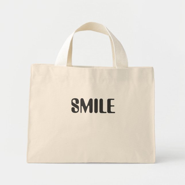 BOLSO DE TELA DIMINUTO SONRÍE (Frente)
