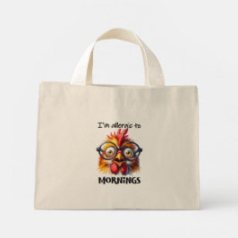 Bolso De Tela Diminuto ¡Soy alérgico a las mañanas!