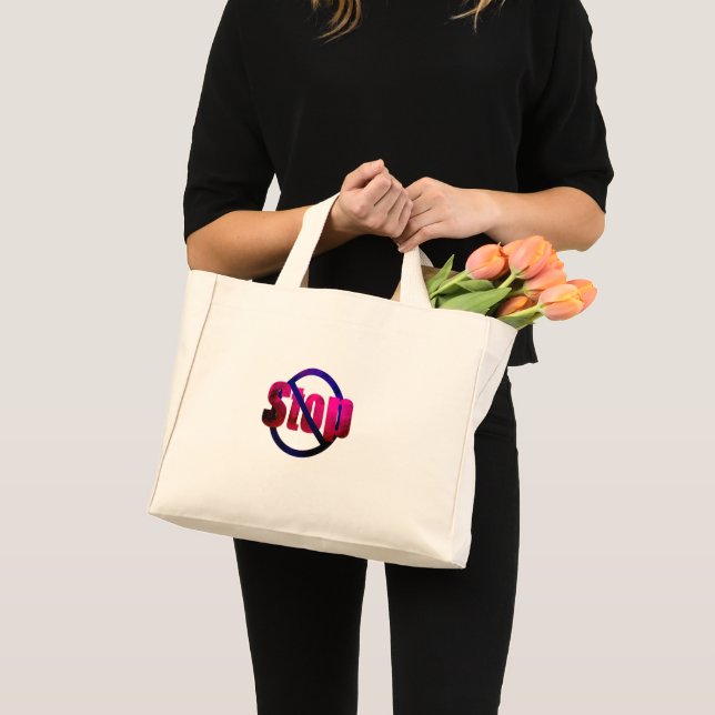 Bolso De Tela Diminuto Stop Tote Bag (Anverso (producto))