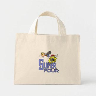Bolso De Tela Diminuto Superheroína Chica 4ª camisetas de cumpleaños y re