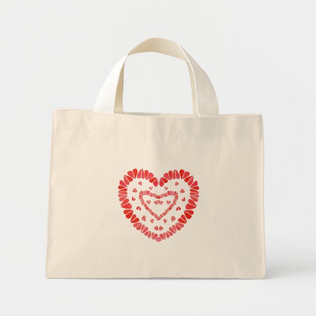 Bolso De Tela Diminuto SWEET HEARTS Tiny Tote Bag  (Frente)