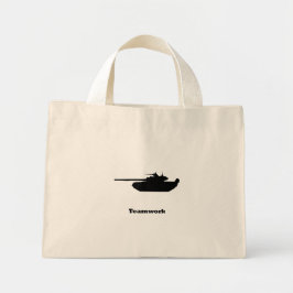 Bolso De Tela Diminuto Tank Teamwork