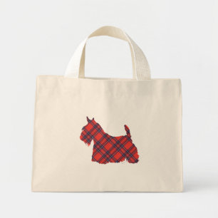 Bolso De Tela Diminuto Tartan Stewart Terrier Escocés