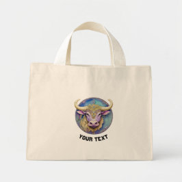 Bolso De Tela Diminuto Taurus Zodiac personalizado