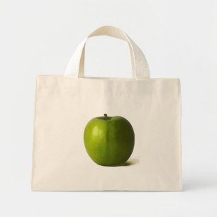 Bolso De Tela Diminuto Tcna de manzana verde