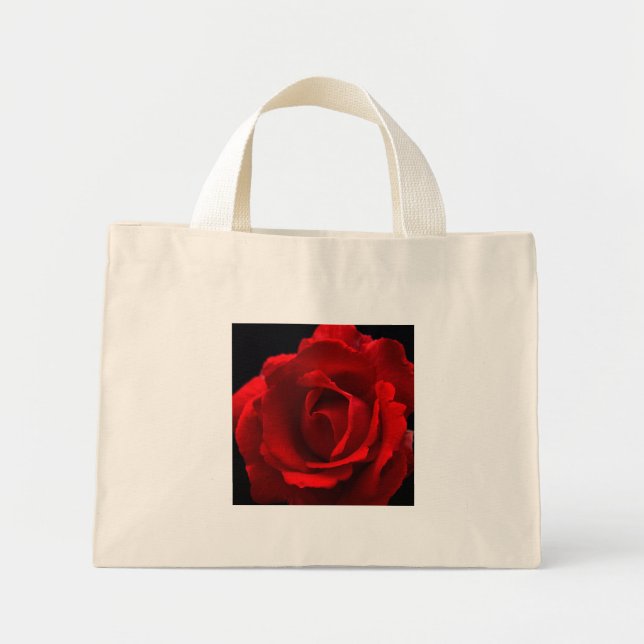 Bolso De Tela Diminuto Tcna Rosa Roja (Frente)