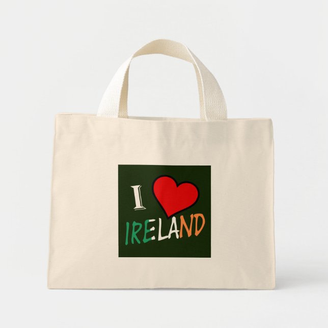 Bolso De Tela Diminuto Tcnt de I Heart Ireland overlay (Frente)