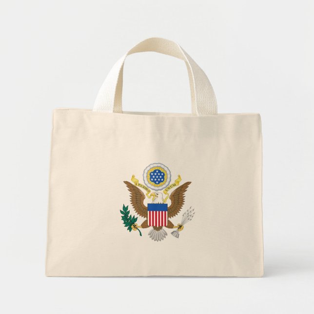 Bolso De Tela Diminuto Tcnt del Escudo de Armas de los Estados Unidos (Frente)