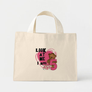 Bolso De Tela Diminuto Teddy Bear Tengo 5 camisetas de cumpleaños y regal