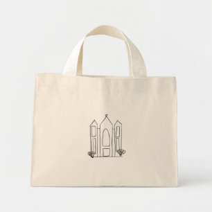 Bolso De Tela Diminuto Templo LDS Salt Lake City simple mormón moderno