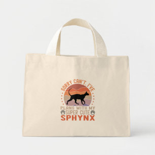 Bolso De Tela Diminuto Tengo planes con mi gato Sphynx