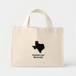 Bolso De Tela Diminuto Texas American Badass black
