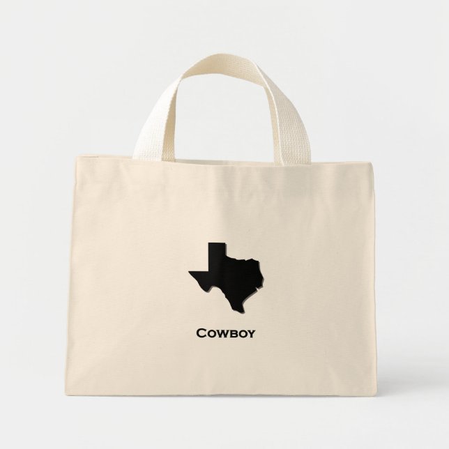 Bolso De Tela Diminuto Texas Cowboy (Frente)