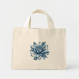 Bolso De Tela Diminuto Thai Blue Lotus, arte tailandés, diseño tailandés,