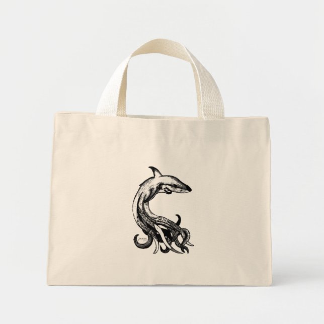 Bolso De Tela Diminuto Tiburón (Frente)