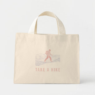 Bolso De Tela Diminuto Toma una caminata azul y rojo