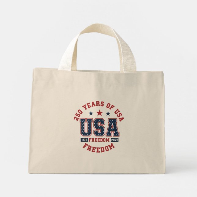 Bolso De Tela Diminuto Tote Bag-American Independence Tote Bag (Reverso)