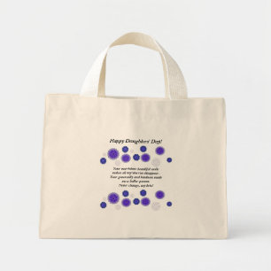 BOLSO DE TELA DIMINUTO TOTE BAG PARA EL DÍA DE LAS HIJAS