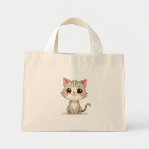 Bolso De Tela Diminuto Tote Bags (un gato lindo)