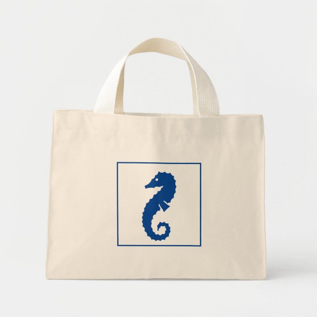 Bolso De Tela Diminuto Tote de caballito de mar (Frente)