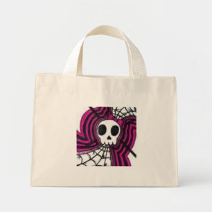 Bolso De Tela Diminuto tote de cráneo