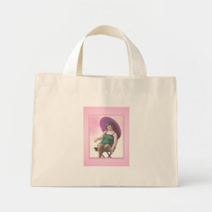 Bolso De Tela Diminuto Tote de cuero de sol de época