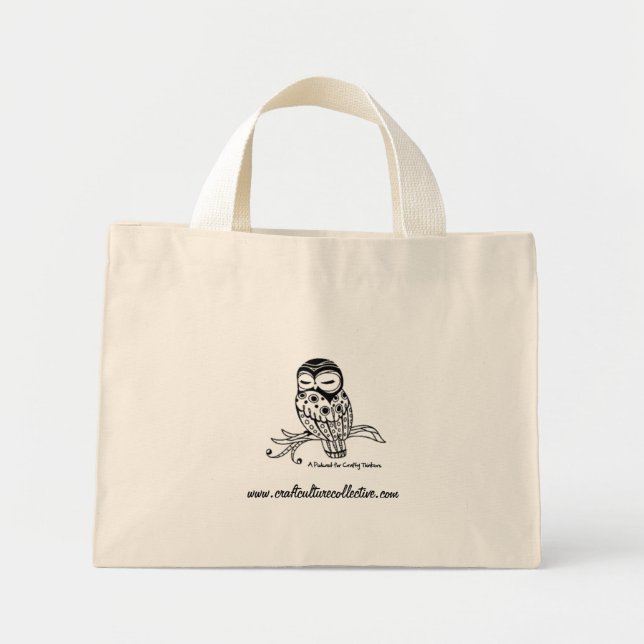 Bolso De Tela Diminuto Tote de Cultura Artesanal (Frente)