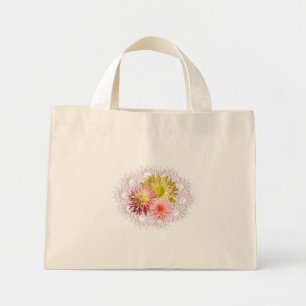 Bolso De Tela Diminuto Tote de flores