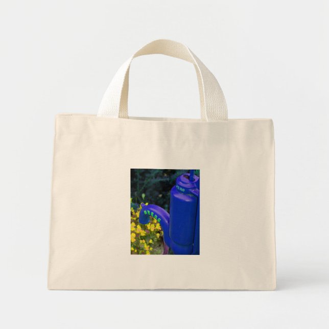 Bolso De Tela Diminuto Tote de flores (Frente)