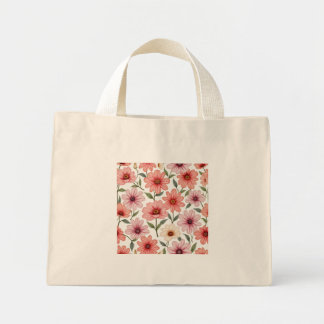 Bolso De Tela Diminuto Tote de flores