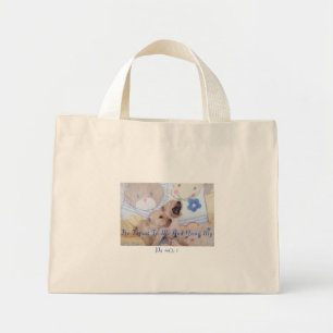 Bolso De Tela Diminuto Tote de las Escrituras de Goldendoodle