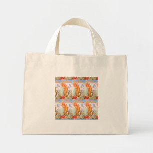 Bolso De Tela Diminuto tote de las sirenas doradas