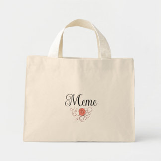 Bolso De Tela Diminuto Tote de Meme 
