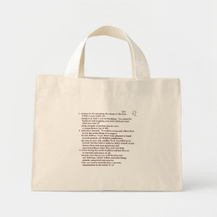 Bolso De Tela Diminuto tote de poema 1-LEO 23-Ago