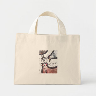 Bolso De Tela Diminuto tote de pollo con pollo