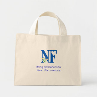 Bolso De Tela Diminuto Tote de sensibilización sobre la neurofibromatosis