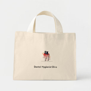 Bolso De Tela Diminuto Tote diva higiénico dental
