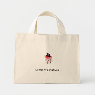 Bolso De Tela Diminuto Tote diva higiénico dental