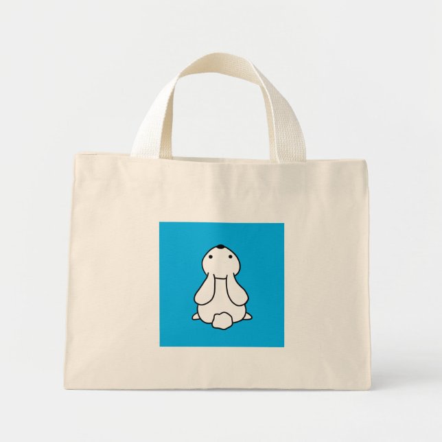 Bolso De Tela Diminuto Tote Jumbo Bunny (Frente)