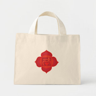 Bolso De Tela Diminuto Tote minúsculo de Muladhara chakra