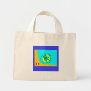 Bolso De Tela Diminuto Tote minúsculo de verano franco-queso
