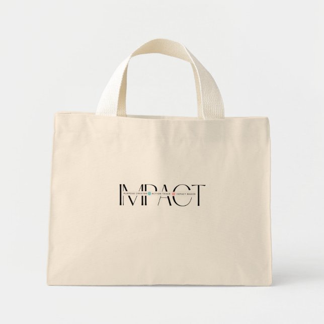 Bolso De Tela Diminuto Tote pequeño de impacto (Frente)