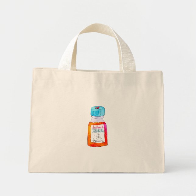Bolso De Tela Diminuto Tote pequeño de la medicina Soul de HWJ (Frente)
