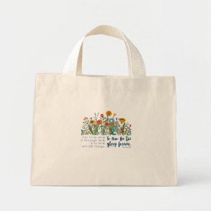 Bolso De Tela Diminuto Tote Stoa Floral Romans 11:36
