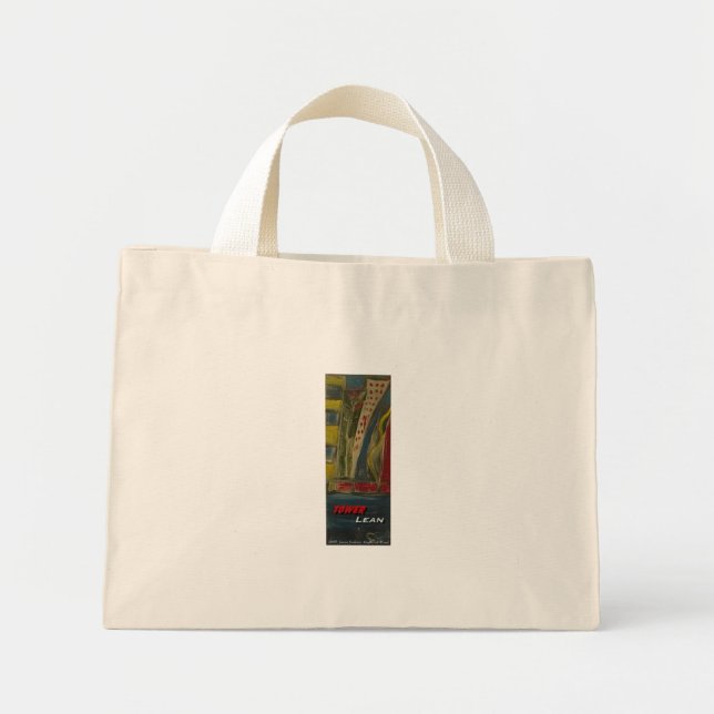 Bolso De Tela Diminuto Tower Lean (Frente)
